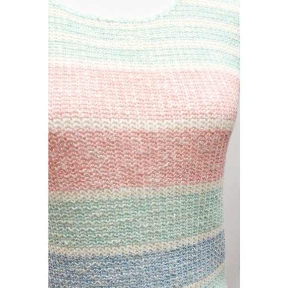 Vintage Separate Scene womens blouse sweater pastel M 80s - Picture 3 of 4